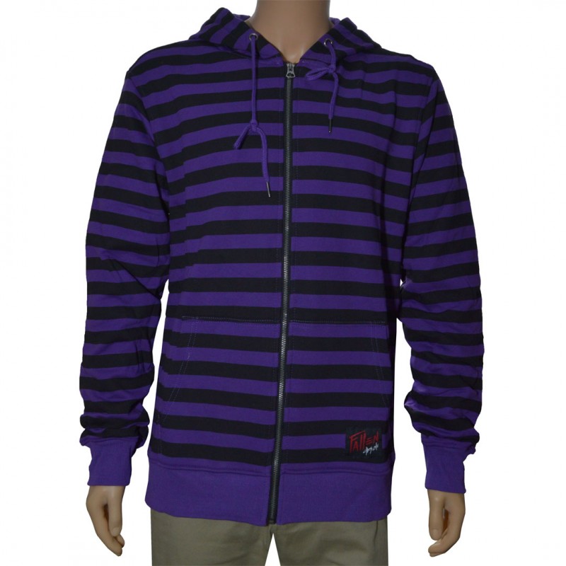 Sweat Hood Zip Fallen Cobra Purple Black Sample Skate Shop